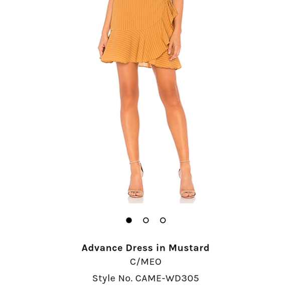 C/MEO COLLECTIVE Advance Wrap Dress in Mustard - Picture 3 of 4